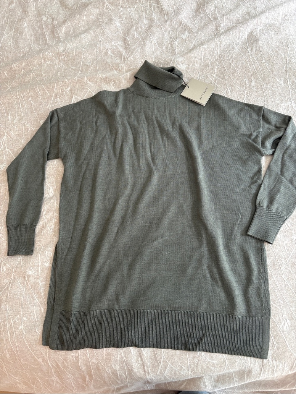 ALL SAINTS Turtleneck Sweater - Olive Green